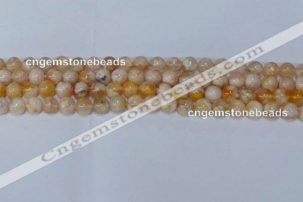 CAA1072 15.5 inches 8mm round sakura agate gemstone beads