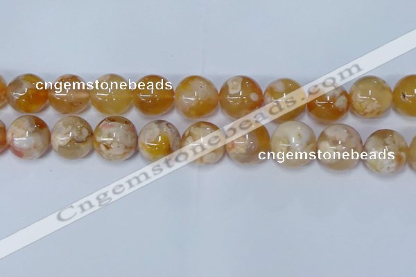 CAA1076 15.5 inches 16mm round sakura agate gemstone beads