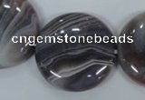 CAA108 15.5 inches 35mm coin botswana agate gemstone beads