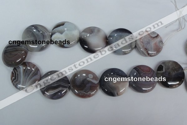 CAA108 15.5 inches 35mm coin botswana agate gemstone beads