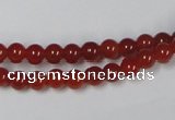 CAA110 15.5 inches 5mm round red agate gemstone beads wholesale