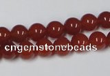 CAA111 15.5 inches 8mm round red agate gemstone beads wholesale