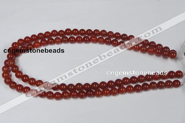 CAA111 15.5 inches 8mm round red agate gemstone beads wholesale