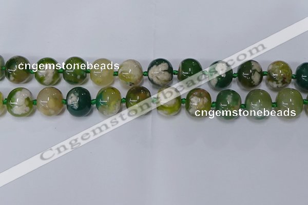 CAA1110 15.5 inches 15*18mm rondelle sakura agate gemstone beads