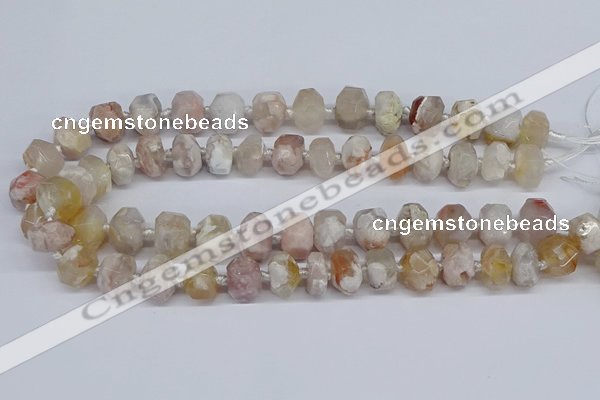 CAA1115 15.5 inches 10*14mm - 12*16mm faceted nuggets sakura agate beads