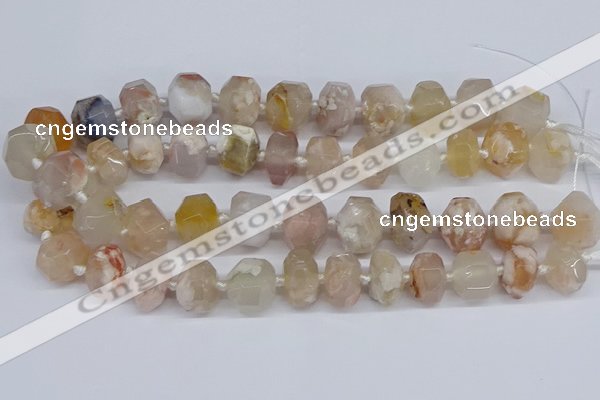 CAA1116 15.5 inches 13*18mm - 15*20mm faceted nuggets sakura agate beads