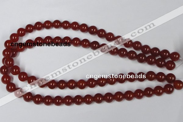 CAA112 15.5 inches 10mm round red agate gemstone beads wholesale