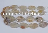 CAA1122 15.5 inches 22*30mm - 25*35mm faceted freeform sakura agate beads