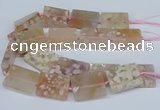 CAA1131 15.5 inches 30*40mm rectangle sakura agate gemstone beads