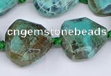 CAA1138 18*20mm - 25*35mm faceted freeform dragon veins agate beads