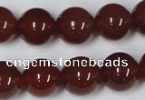 CAA114 15.5 inches 14mm round red agate gemstone beads wholesale