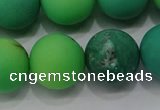 CAA1153 15.5 inches 10mm round matte grass agate beads wholesale