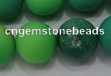 CAA1154 15.5 inches 12mm round matte grass agate beads wholesale