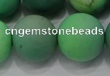 CAA1156 15.5 inches 16mm round matte grass agate beads wholesale