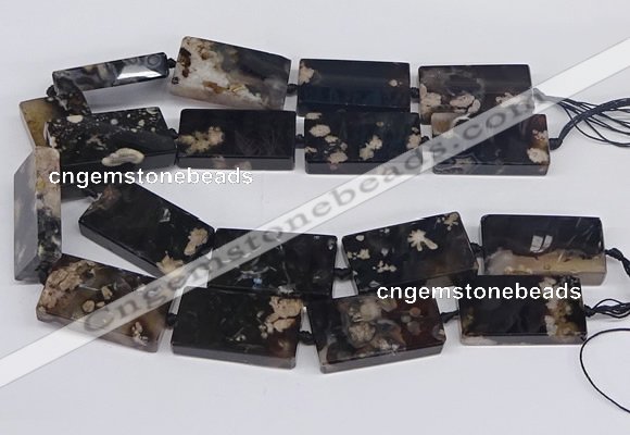 CAA1170 15.5 inches 22*40mm rectangle sakura agate gemstone beads