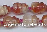 CAA1183 15.5 inches 15*20mm carved calabash sakura agate beads