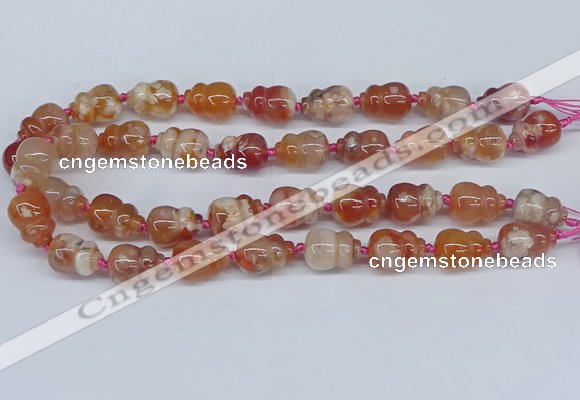 CAA1183 15.5 inches 15*20mm carved calabash sakura agate beads