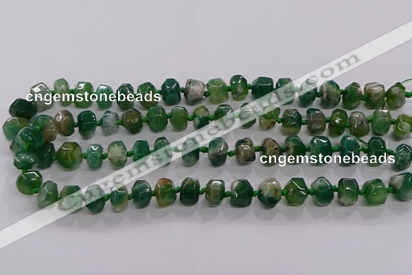 CAA1207 15.5 inches 8*12mm - 10*14mm faceted nuggets sakura agate beads