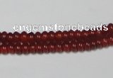 CAA121 15.5 inches 3*5mm rondelle red agate gemstone beads