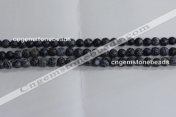 CAA1210 15.5 inches 6mm round frosted agate beads wholesale