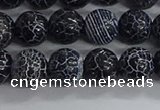 CAA1211 15.5 inches 8mm round frosted agate beads wholesale