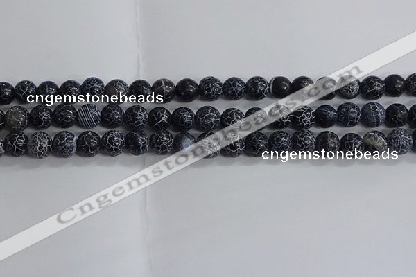 CAA1211 15.5 inches 8mm round frosted agate beads wholesale