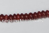 CAA122 15.5 inches 5*8mm rondelle red agate gemstone beads