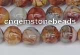 CAA1222 15.5 inches 8mm round gold mountain agate beads