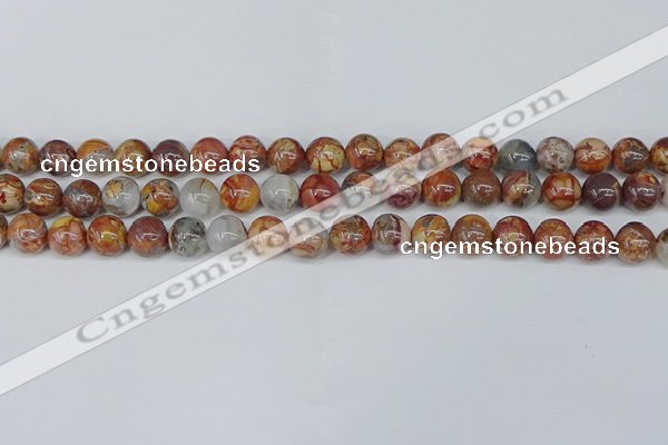 CAA1222 15.5 inches 8mm round gold mountain agate beads