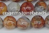 CAA1224 15.5 inches 12mm round gold mountain agate beads