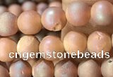 CAA1273 15.5 inches 6mm round matte plated druzy agate beads