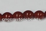 CAA130 15.5 inches 10*12mm egg-shaped red agate gemstone beads