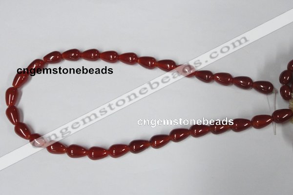 CAA131 15.5 inches 9*14mm teardrop red agate gemstone beads