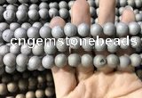 CAA1310 15.5 inches 10mm round matte plated druzy agate beads