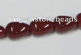 CAA132 15.5 inches 10*14mm teardrop red agate gemstone beads