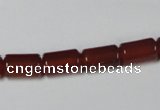 CAA138 15.5 inches 7*12mm column red agate gemstone beads