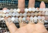 CAA1401 15.5 inches 8mm round matte druzy agate beads