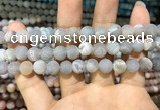 CAA1402 15.5 inches 8mm round matte druzy agate beads