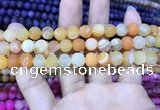 CAA1404 15.5 inches 8mm round matte druzy agate beads