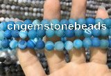 CAA1408 15.5 inches 8mm round matte druzy agate beads