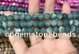 CAA1409 15.5 inches 8mm round matte druzy agate beads