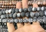 CAA1425 15.5 inches 10mm round matte druzy agate beads