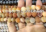 CAA1449 15.5 inches 14mm round matte druzy agate beads