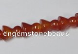 CAA145 15.5 inches 9*12mm bell shape red agate gemstone beads