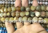 CAA1450 15.5 inches 14mm round matte druzy agate beads