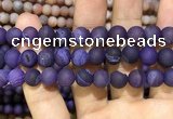 CAA1451 15.5 inches 14mm round matte druzy agate beads