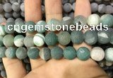 CAA1454 15.5 inches 14mm round matte druzy agate beads