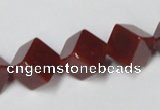 CAA148 15.5 inches 10*10mm cube red agate gemstone beads