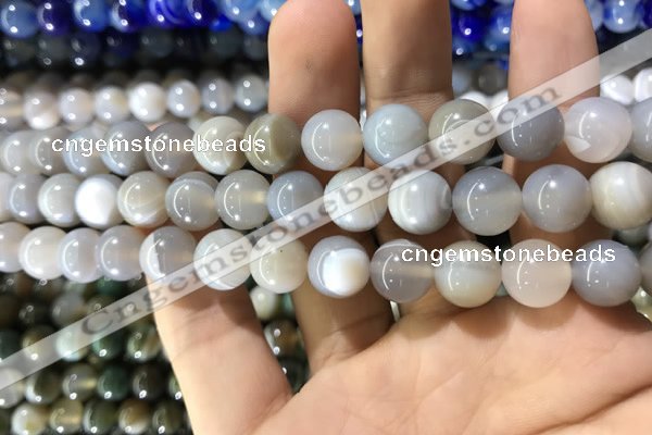 CAA1533 15.5 inches 10mm round banded agate beads wholesale