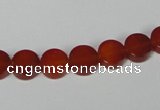 CAA154 15.5 inches 8mm coin red agate gemstone beads